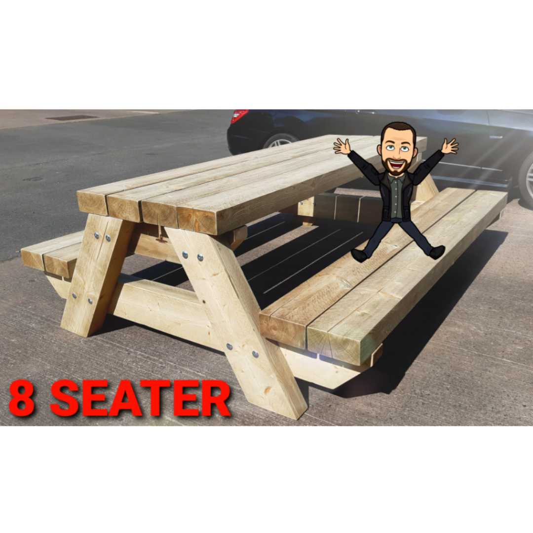 Chunky picnic bench top